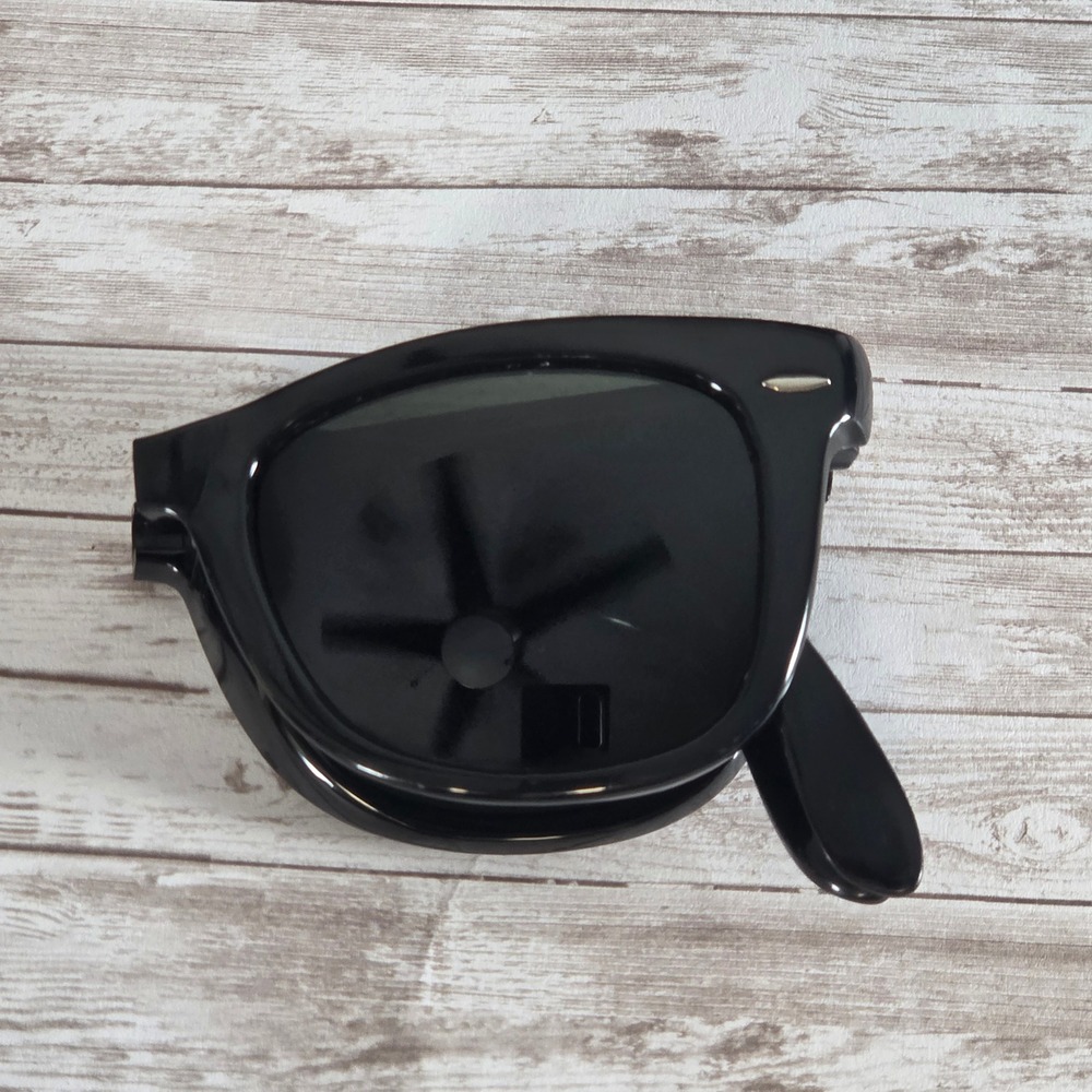 Ray-Ban Folding Wayfarer RB4105 601 Black Green Sunglasses 50mm Made in Italy